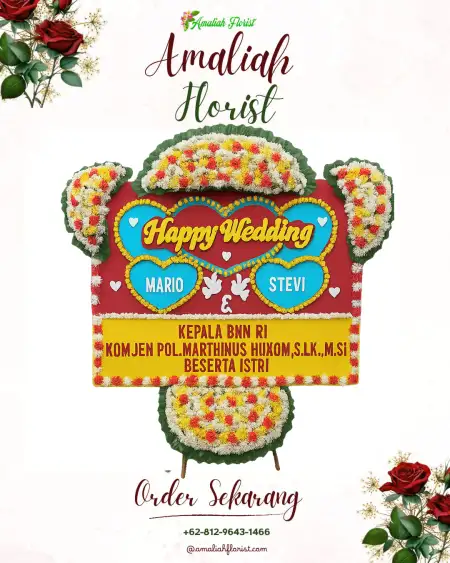 Papan Bunga Pernikahan Palas Aji